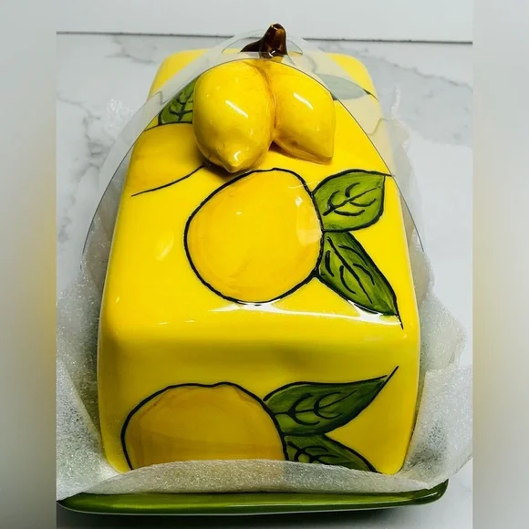Lemon Butter Dish, Multicolor New